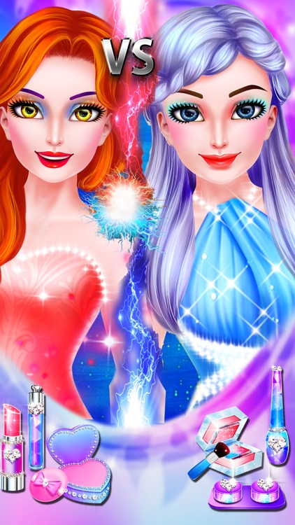 Ice VS Fire Princess Makeup