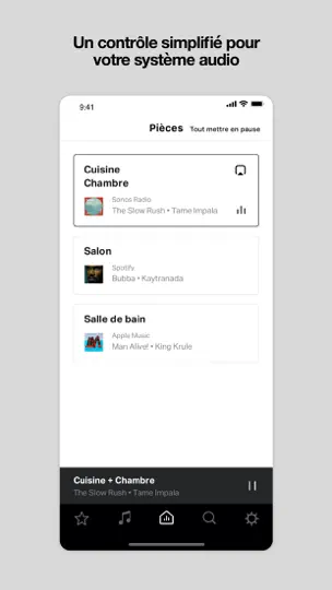 Capture d'écran de Sonos S1 Controller sur iPhone 1