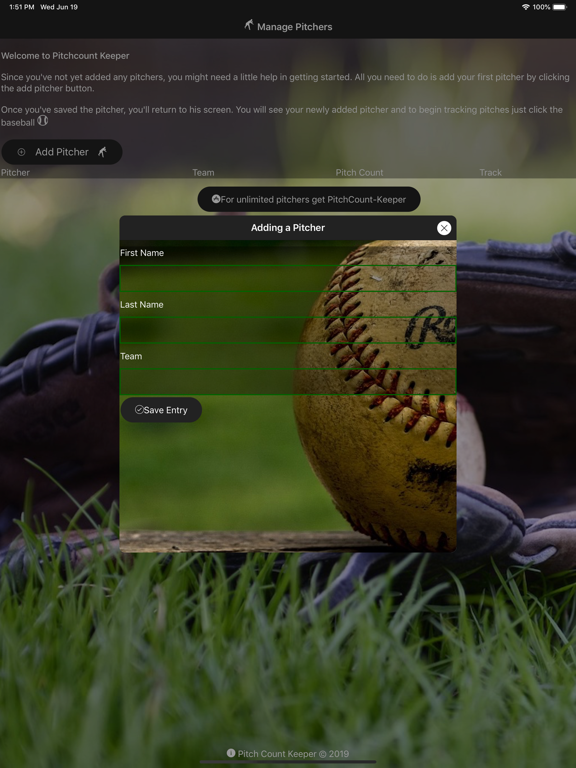 PitchCount-Keeper-Lite app screenshot 3