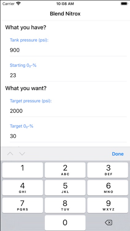 TKL Nitrox Calculator