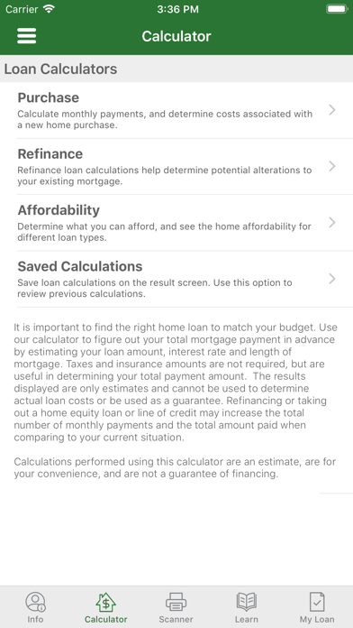 Security Bank USA Mortgage Screenshot