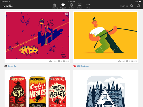 Dribbble screenshot 2