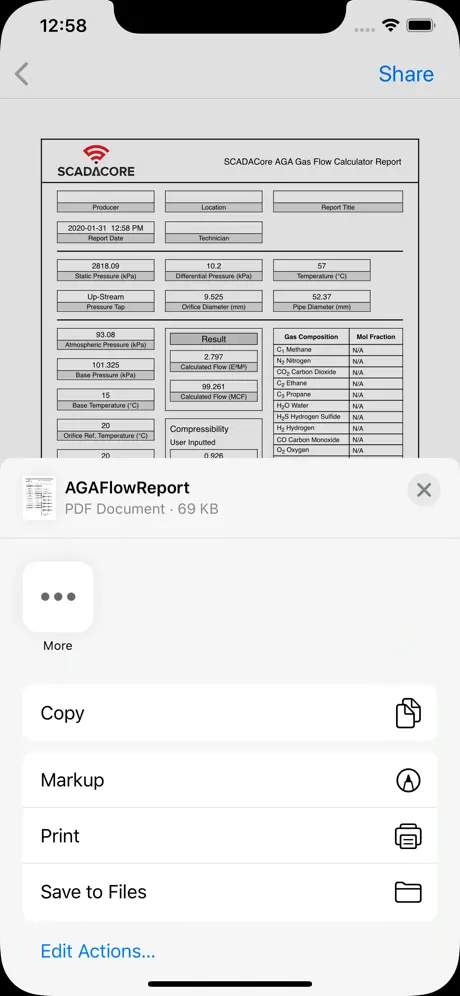 SCADACore AGA Flow Calculator