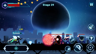 Stickman Ghost 2: Galaxy Wars Screenshot on iOS