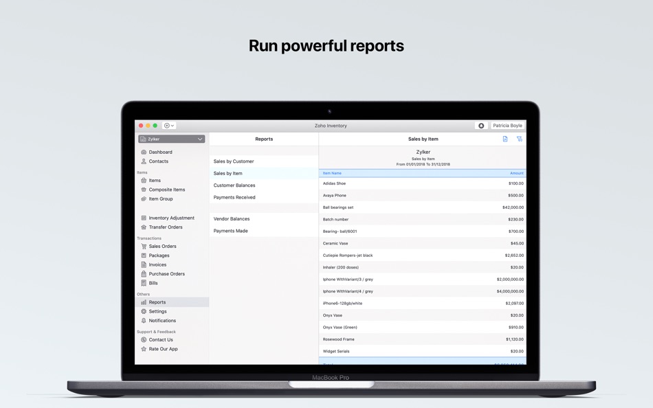 #5. Zoho Inventory — Inventory App (macOS) Av: Zoho Corporation