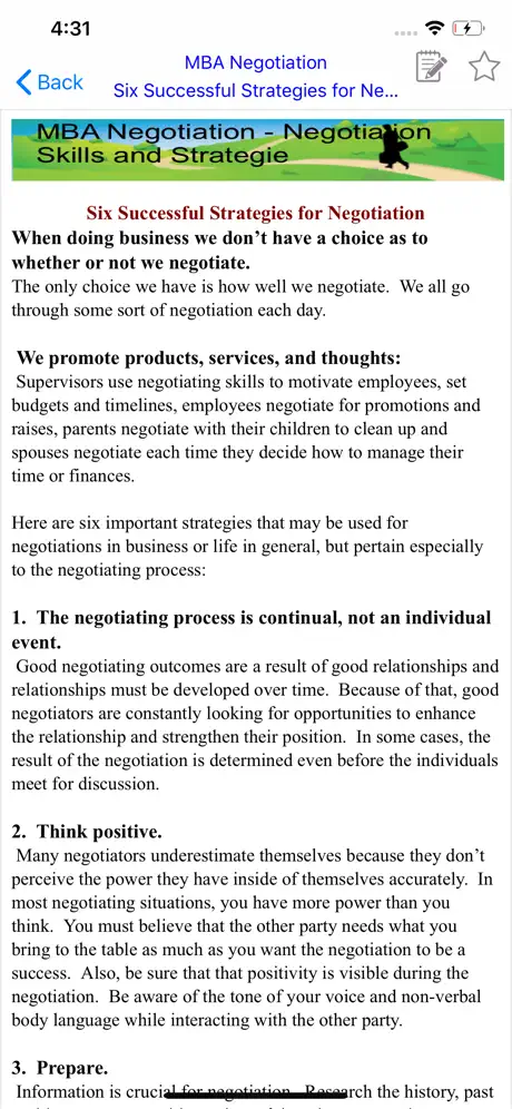 MBA Negotiation -