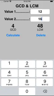 greatest common divisor iphone screenshot 2