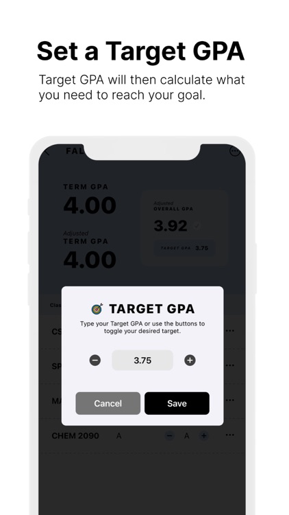 Target GPA: Grades Tracker