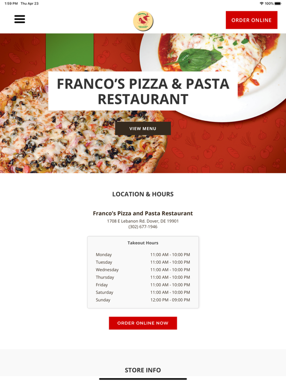 Screenshot #4 pour Franco's Pizza Dover