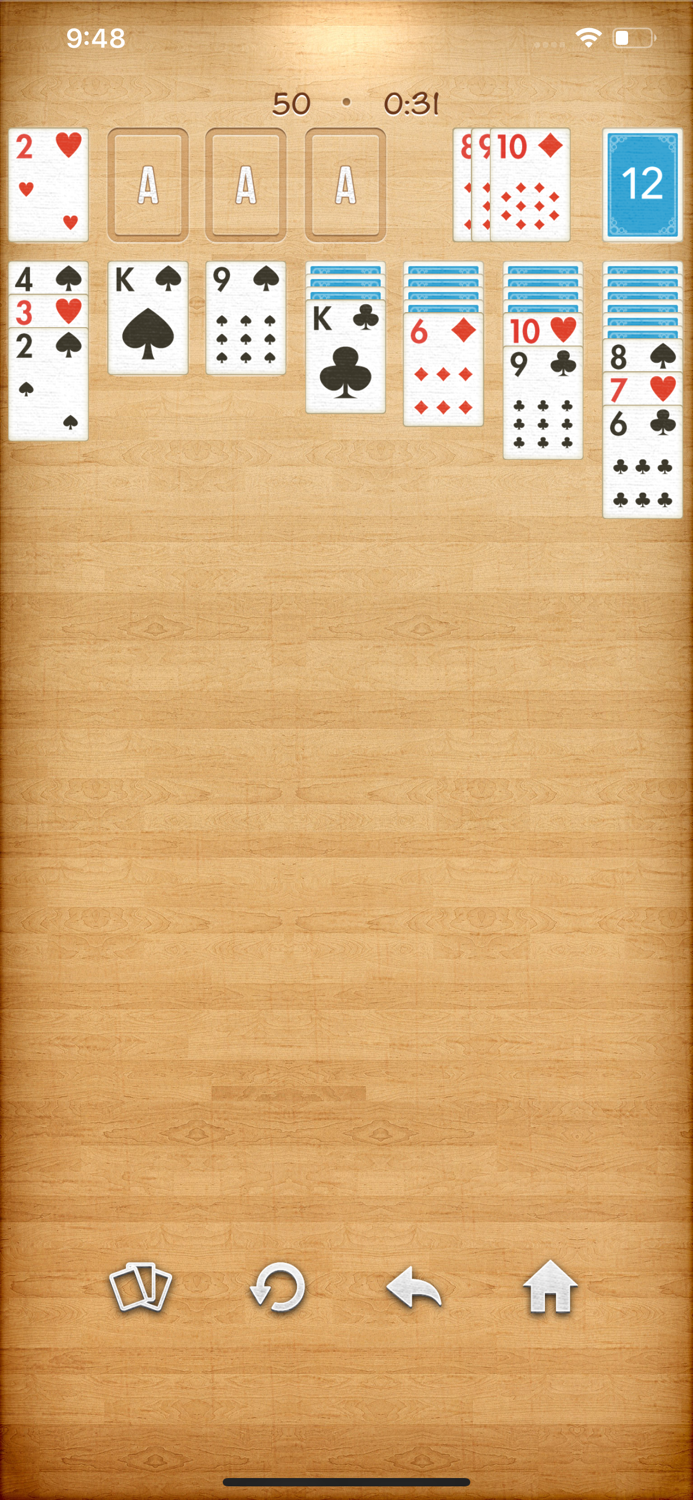 Solitaire Klondike game cards