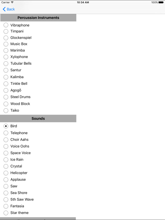¼ iMusicInstruments iPad screenshot