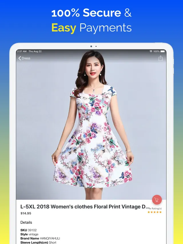 App screenshot showing new arrivals