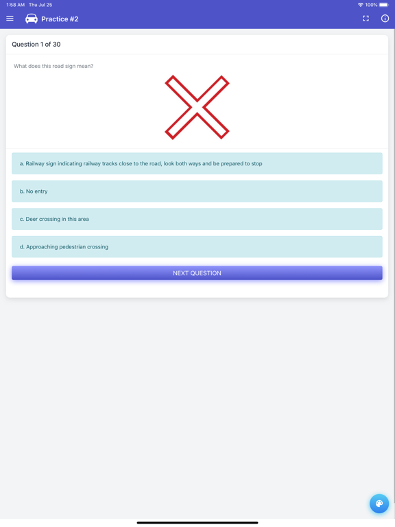 Quebec Class 5 Driving Test iPad screenshot