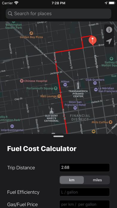 Screenshot #2 pour Fuel Cost Calculator - Maps