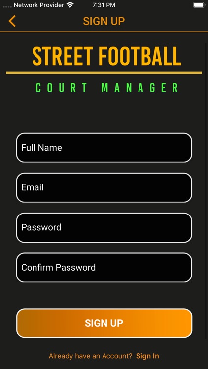 Street Football Court Manager
