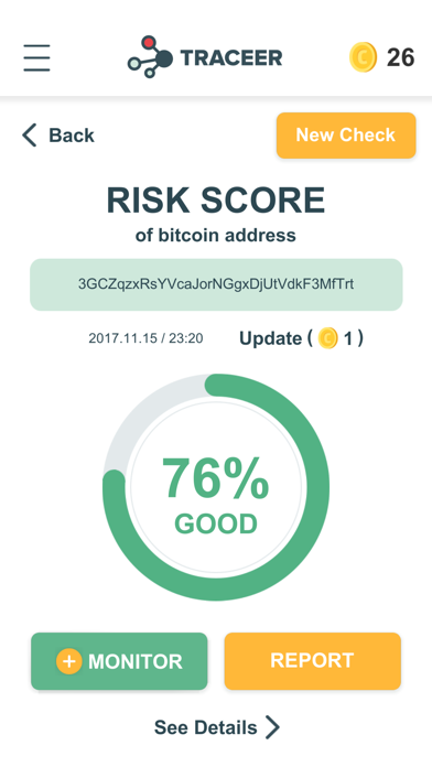 Screenshot #2 pour Traceer - check Bitcoins