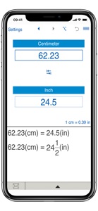 Inches to / from cm converter screenshot #2 for iPhone