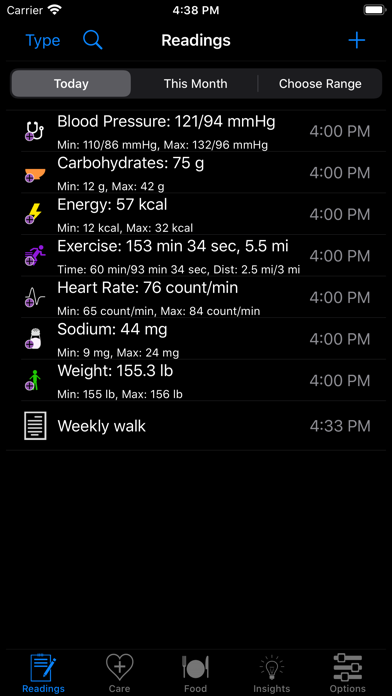 HealthGear - Blood Pressure Screenshot