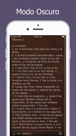 Captura de pantalla de La Biblia En Español Escritura en iPhone 4