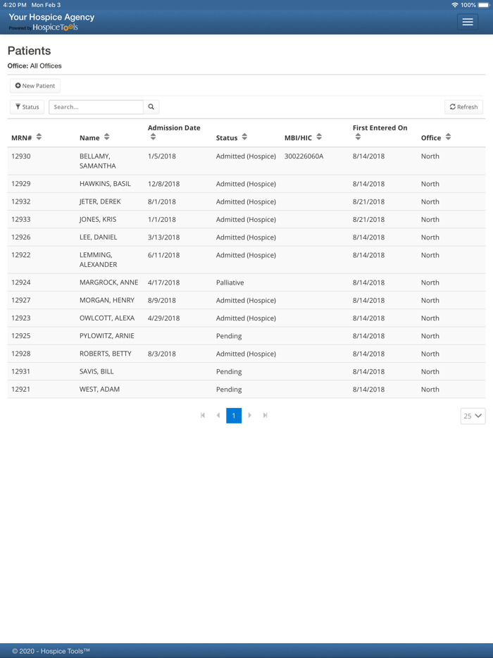 Hospice Tools eBilling