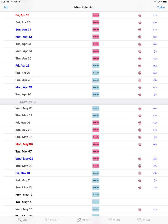 Screenshot #4 pour Hitch Calendar