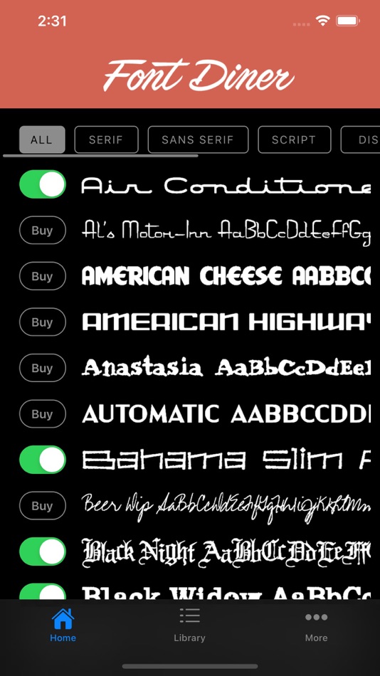 #7. Font Diner (iOS) 由: Mister Retro