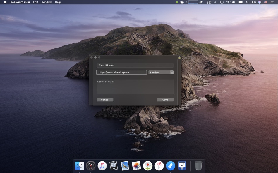 #2. Password mini (macOS) 由: Kai Luo