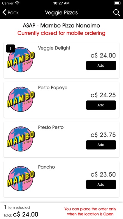 Mambo Gourmet Pizza screenshot-5
