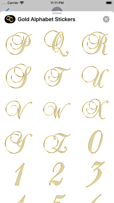 Gold Alphabet Stickers screenshot 3