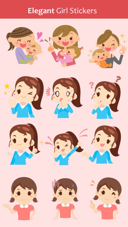 Girls Cute Stickers Pack
