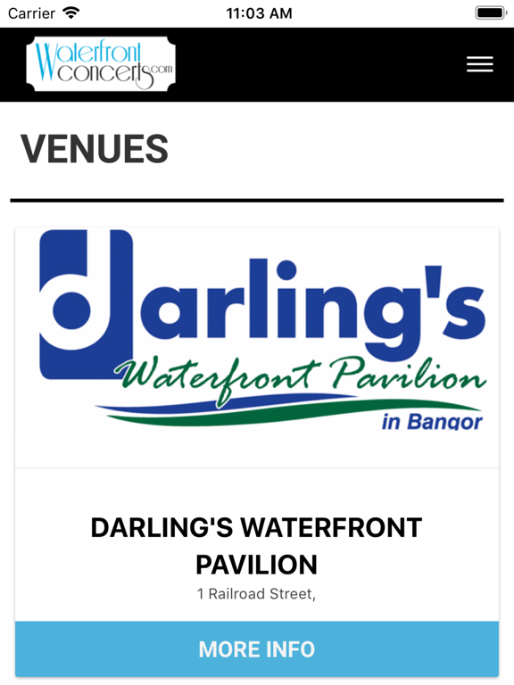 Waterfront Concerts iPad screenshot 4 - Entertainment app