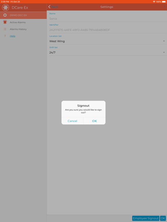 DCare Ex iPad screenshot