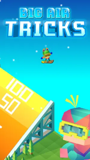 Blocky Snowboarding screenshot 2