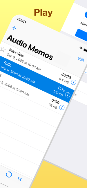‎Audio Memos Screenshot
