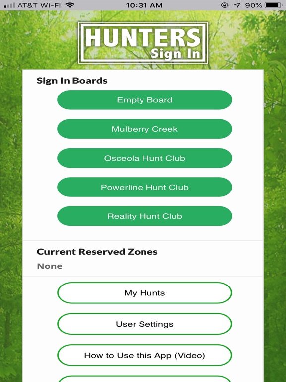 Hunters Sign In iPad screenshot 2 - Sports app