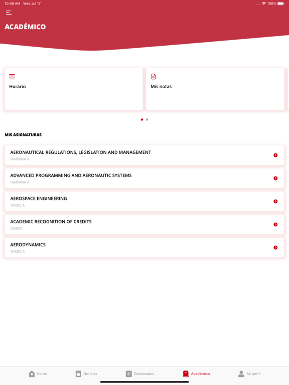 URJC App Univ. Rey Juan Carlos iPad screenshot 7 - Education app