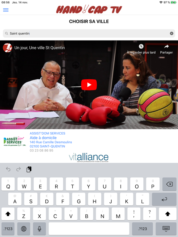 Handicap-TV iPad screenshot 3 - News app