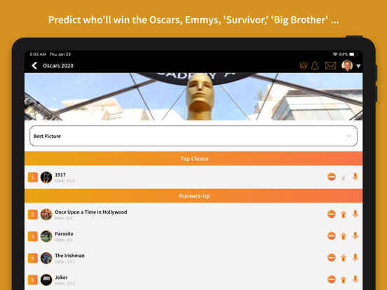 Screenshot #6 pour Gold Derby – Predict Hollywood