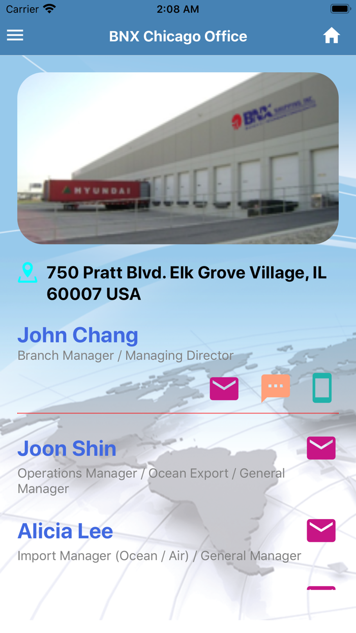 BNX SHIPPING CONTACT