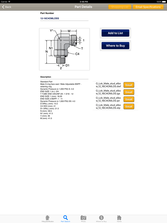 Parker Fitting Finder