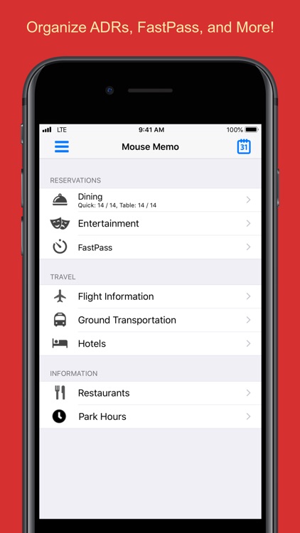 Mouse Memo Trip Organizer screenshot-0