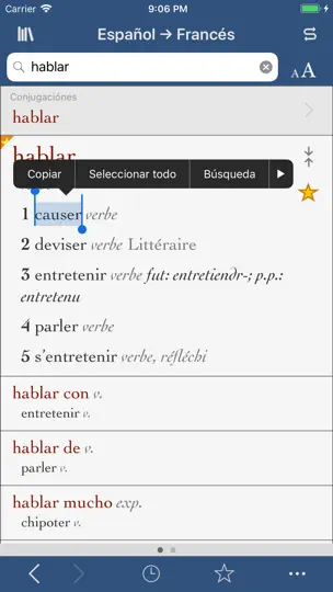 Captura de pantalla de Ultralingua Francés-español en iPhone 1