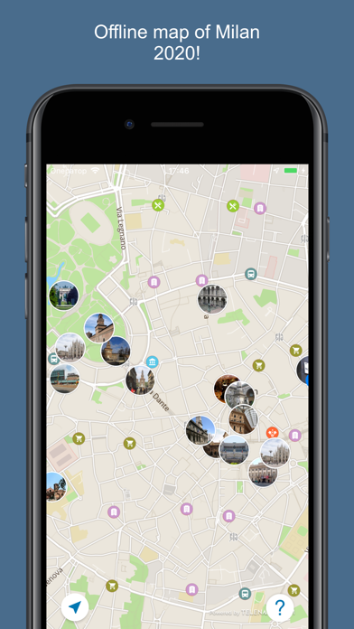 Милан 2017 — офлайн карта, гид, путеводитель! Screenshot 1