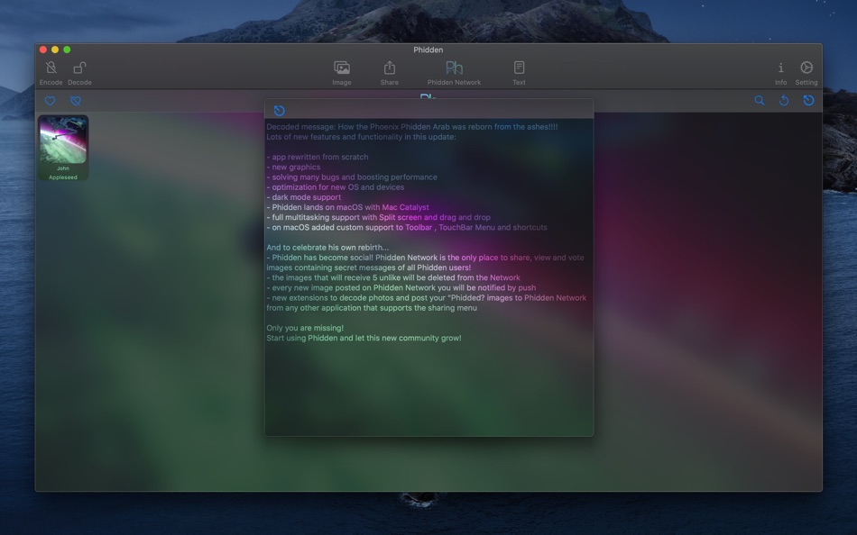 #5. Phidden (macOS) Podle: Ragazzetto Project