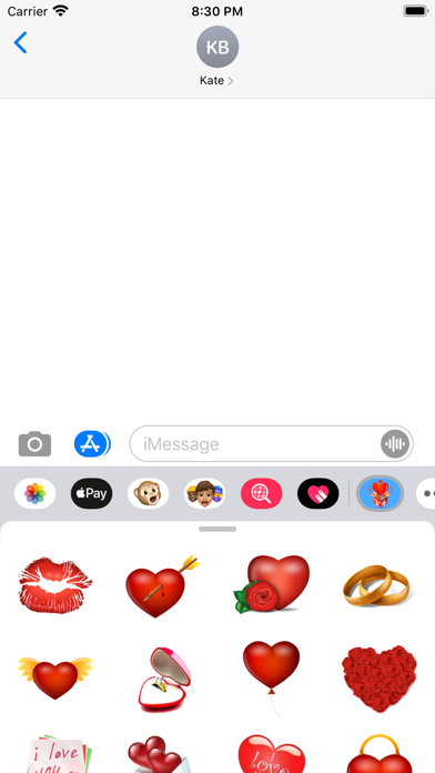 Screenshot #2 pour 3D Love Stickers for iMessage