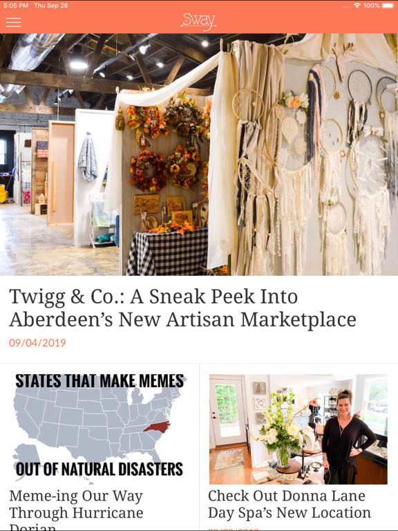 The Sway: Guide to the Pines iPad screenshot 1 - News app