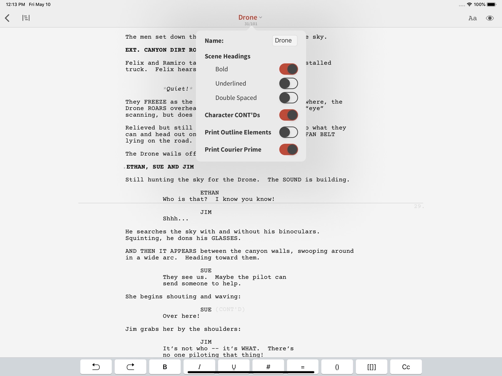 Slugline: Simply Screenwriting ipad screenshot 2