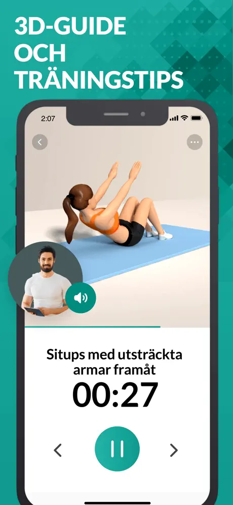 7-minutersträning – fitnessapp