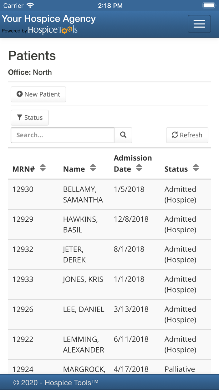 Hospice Tools eBilling