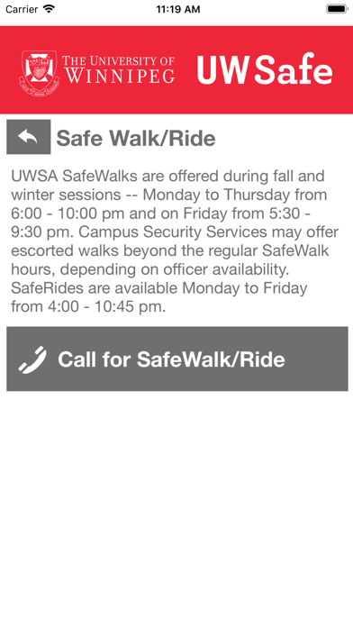 UW Safe Screenshot